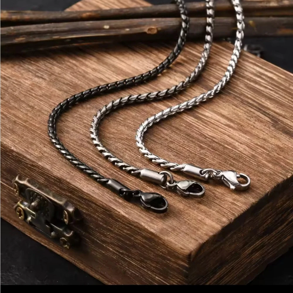 Minimalist Black Franco‎ Snake Chain Jewelry Bracelet, 7-9”